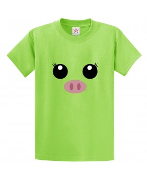 Kawaii Pig Classic Unisex Kids and Adults T-Shirt